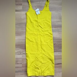 Forever 21 Bright Yellow Midi Dress